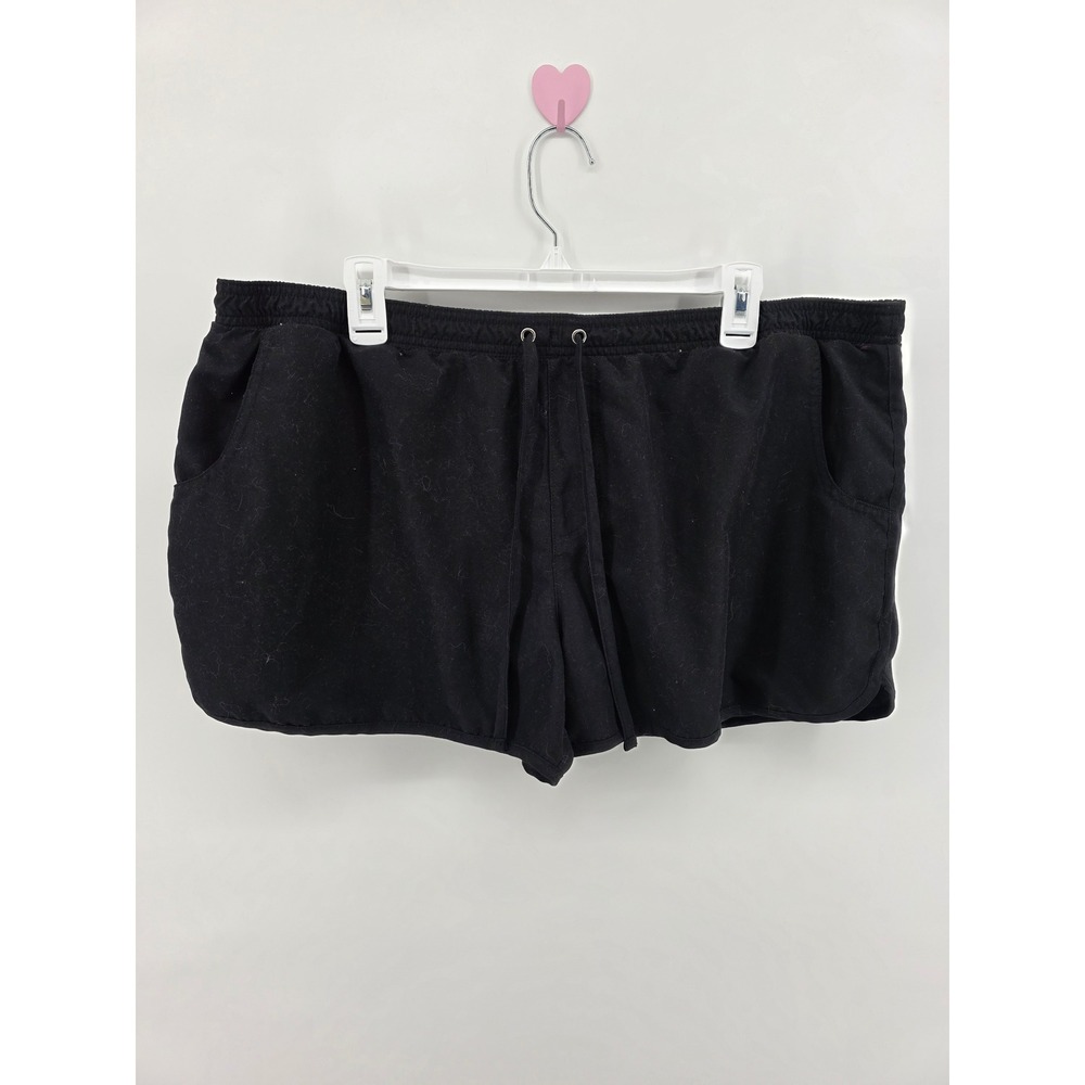 Merona Black Swim Board Shorts Drawstring Plus Size XL